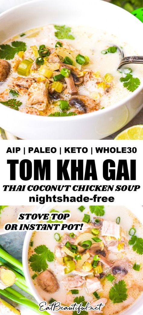 Aip Soup, Aip Keto, Aip Diet Recipes, Nightshade Free Recipes, Eat Beautiful, Tom Kha Gai, Beautiful Recipes, Anti Inflamatory, Autoimmune Paleo Recipes