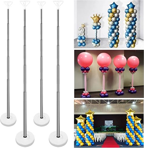 Balloon Column Stand, Design For Birthday, Balloon Tower, Balloon Stands, Balloon Pump, Kids Gift Guide, Balloon Columns, Graduation Decorations, Graduation Party Decor