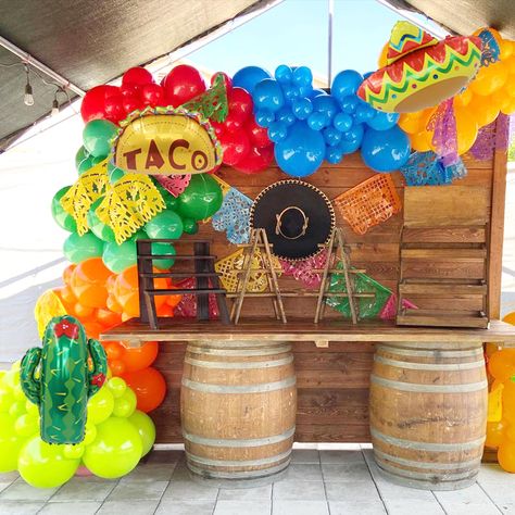 PRICES MAY VARY. You'll get all the stuff to make the miraculous mexican theme party decorations with the rainbow balloons garland kit. It includes 155pcs latex balloons, 3pcs cactus sombrero taco aluminum foil balloons, plastic strips, glue, curling ribbons, which are so important for an exciting balloon arch kit installation. The estimates for fiesta balloon arch are normally up to hundreds of dollars by getting it "professionally" done. And this balloon garland kit is worth it and saving you Fiesta Balloon Arch, Fiesta Theme Party Decorations, Taco Twosday Birthday, Mexican Fiesta Party Decorations, Mexican Fiesta Decorations, Mexican Fiesta Birthday Party, Mexican Theme Party Decorations, Homecoming 2024, Mexico Party