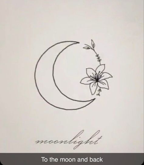 Moon With Lily Tattoo, Moon Lily Tattoo, Moon And 2 Stars Tattoo, Lily And Moon Tattoo, Moonflower Tattoo Design, Lily Moon Tattoo, Cresent Moon Tatoos, Moonlight Tattoo Ideas, Flower Moon Tattoo Designs