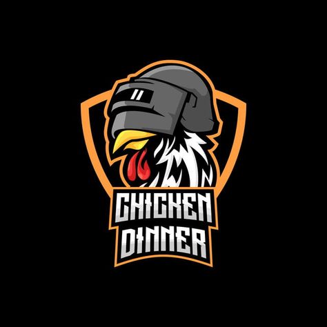 Chicken With Helmet E Sports Logo Pubg Player Unknown S Battlegrounds Vector Illustration Winner Winner Chicken Dinner Pubg Gaming Logo, Logo Pubg, Pubg Logo, Player Unknown, Sports Logo Design, Sport Poster Design, Counter Strike, Rainbow Six Siege, Gaming Logo