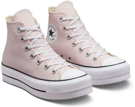 Converse Unisex Chuck Taylor All Star Lift High Decade Canvas Sneaker - Lace up Closure Style - Pink Light Pink Converse, Zapatillas All Star, Pink High Top Converse, Cute Converse Shoes, Cute Converse, Pink High Tops, Chuck Taylor All Star Lift, Dr Shoes, Preppy Shoes