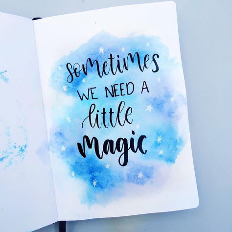 Bullet journal • calligraphy on Instagram: “SOMETIMES WE NEED A LITTLE MAGIC  We all have those days where we actually need some magic, I think. ✨  The last post aren’t going as good…” Journal Calligraphy, Calligraphy Quotes, Those Days, Last Post, We Need, Bullet Journal, Calligraphy, Notebook, Quotes