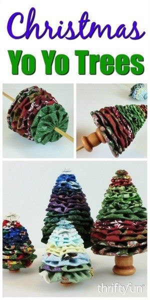 Fabric Yo Yos, Holiday Fabric Crafts, Christmas Tree Craft, Christmas Fabric Crafts, Christmas Sewing Projects, Yo Yos, Fabric Christmas Trees, Tree Craft, Quilted Christmas Ornaments