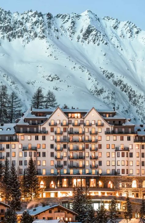 Carlton Hotel St. Moritz - St. Moritz - Swiss Deluxe Hotels Saint Moritz, Switzerland Mountains, Switzerland Hotels, Carlton Hotel, St Moritz, Mountain Town, Beautiful Places In The World, Best Places To Travel, Hotel Spa