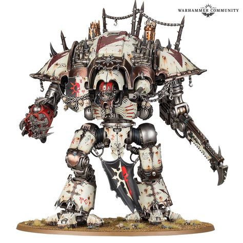 Dominate Any Phase You Choose With the New Option-packed Chaos Knights Kits - Warhammer Community Warhammer 40k Knight, 40k Knight, Warhammer 40k Chaos, Chaos Knight, 40k Chaos, Painted Box, Imperial Knight, Game Workshop, Warhammer Models