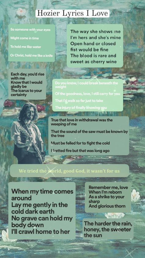 Hozier Lyrics I Love 💚 #hozier #hozierlyrics #hozieraesthetic #music #lyrics Hozier Lyrics, Lyrics I Love, Definition Quotes, Music Recommendations, Lyric Art, Lyrics Aesthetic, Music Mood, Hozier, Music Aesthetic