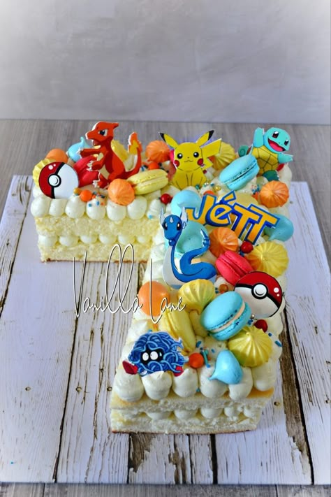 Pokémon Number Cake, Pokemon Cake Mewtwo, Pokemon Diy Cake, Pokemon Cake Simple, Pokemon Cakes Birthday Boys, Pokemon Number Cake, Pokemon Cookie Cake, Pokemon Birthday Cake Boys, Pokemon Birthday Party Cake