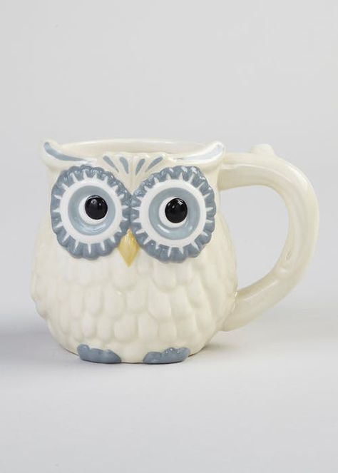 Owl Shaped Mug (11cm x 9cm) Dining Table Sets, Blue Mug, Owl Mug, Celebrity Fashion Trends, Crochet Cow, Table Sets, Cup Art, Ceramics Ideas Pottery, Buy Home