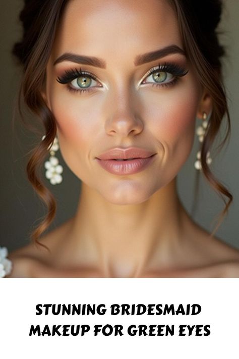 Stunning Bridesmaid Makeup for Green Eyes Wedding Makeup For Hazel Eyes Light Skin, Wedding Makeup 50 Year Old, Easy Eye Makeup For Green Eyes, Eye Makeup Green Eyes Tutorial, Soft Glam Green Makeup, Prom Makeup For Green Eyes Black Dress, Mom Of The Bride Makeup, Smokey Eye Green Eyes, Smokey Eye Makeup For Green Eyes