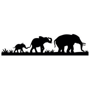 Elephant Family Silhouette, Elephant Stencil, Family Silhouette, Safari Jungle, Animal Silhouette, Elephant Family, Scroll Saw Patterns, Silhouette Cameo Projects, Silhouette Design Store