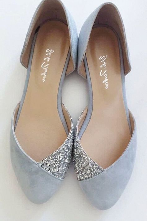 Beautiful Wedding Shoe Inspo For Your Big Day Flat Shoes Women Outfit, Wedding Shoe Ideas, Ballet Wedding Shoes, Blue Ballet Shoes, Bridesmaid Shoes Flat, Blue Ballet Flats, Beautiful Wedding Shoes, Shoes Bride, Perfect Wedding Shoes