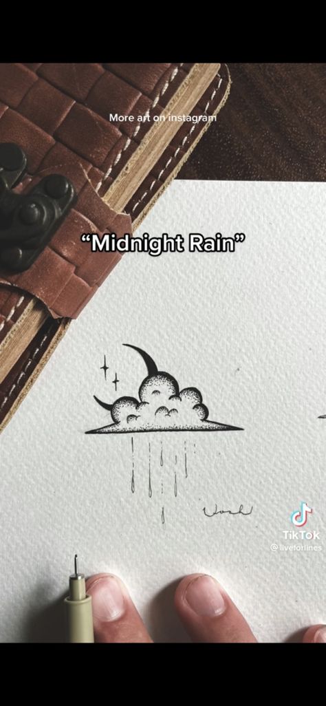 Midnight Rain Tattoo, Rain Cloud Tattoos, Shine Tattoo, Winter Tattoo, Rain Tattoo, Storm Tattoo, Tarot Card Tattoo, Taylor Swift Tattoo, Midnight Rain