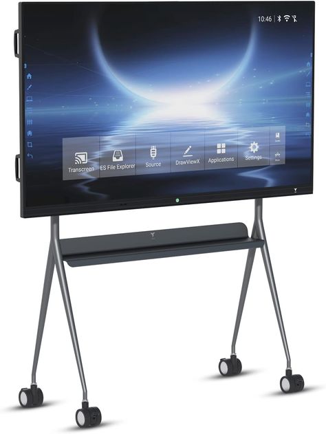 TIBURN 75 inch Interactive Whiteboard, 4K UHD Smartboard Touchscreen Display, Smart Whiteboard with Wall Mount and Movable Stand, Remote Collaboration Smart Board for Classroom and Businesses Board Stand, Digital Signs, Interactive Whiteboard, Smart Board, Business Checks, Video Wall, Smart Car, Touch Screen Display, Display Board