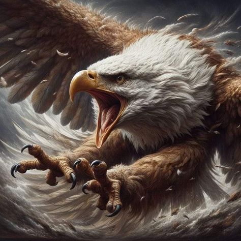 Fantasy Eagle Art, Diving Eagle, Mythical Eagle, Bald Eagle Artwork, Fish Eagle Painting, Giant Eagle Fantasy Art, Eagle Artwork, Eagle Images, Eagle Wallpaper