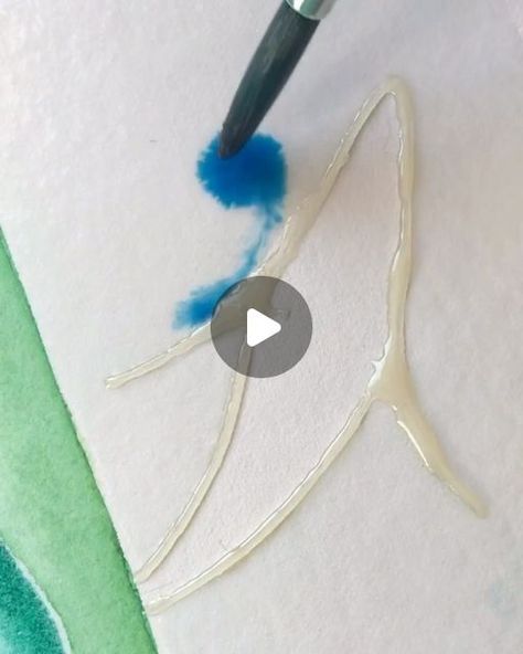 Pen And Ink With Watercolor, Watercolour And Ink Art, Masking Fluid Watercolor Ideas, Pen And Ink Drawings With Watercolor, Abstract Watercolor Art Inspiration, Abstract Watercolor Tutorial, Abstract Watercolor Paintings Tutorials, Watercolor Templates, Simple Watercolor Flowers