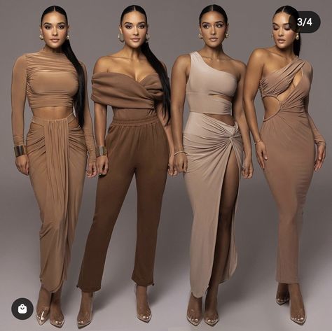 Shades Of Nude Outfit, Shades Of Nude, Nude Outfits, Satin Style, Office Dresses For Women, Business Outfits Women, Women Photography, Elegant Outfits, Glamour Dress