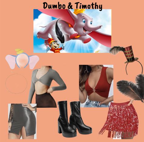 Cute and Sexy Best Friend Halloween Costume Idea, Dumbo and Timothy. Disney Themed Halloween Costume. Found on my bendable account! Costume Ideas For Best Friends, Halloween Costume Ideas For Best Friends, Dumbo And Timothy, Dumbo Costume, Best Friend Halloween, Themed Halloween Costumes, Best Friend Halloween Costumes, Halloween Costume Idea, Halloween Costumes Friends