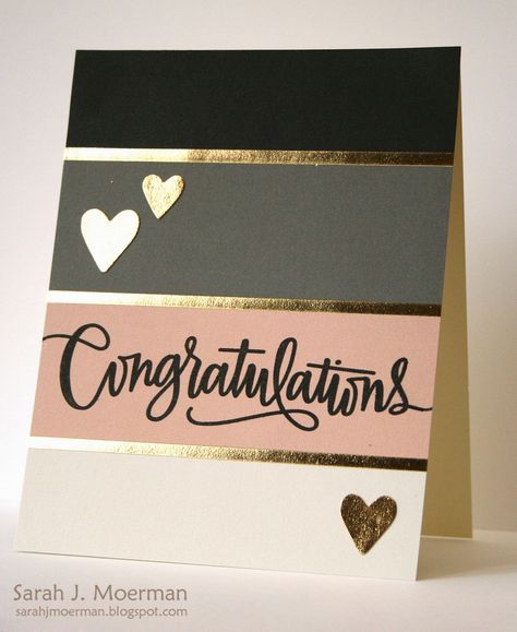 My Impressions: Congratulations (and Simon Says Stamp Card Kit Giveaway!) Congratulations Cards Handmade, Wedding Congratulations Card, Stamp Card, Congrats Card, Wedding Anniversary Cards, Engagement Cards, Card Kits, Simon Says Stamp, Simon Says