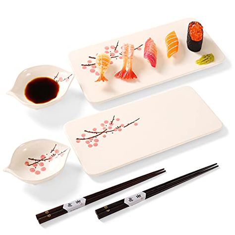 Pottery Sushi Set, Sushi Plates Ceramic, Sushi Plate Set, Sushi Platte, Sushi Maker, Sushi Dishes, Japanese Plates, Japanese Chopsticks, Sushi Set