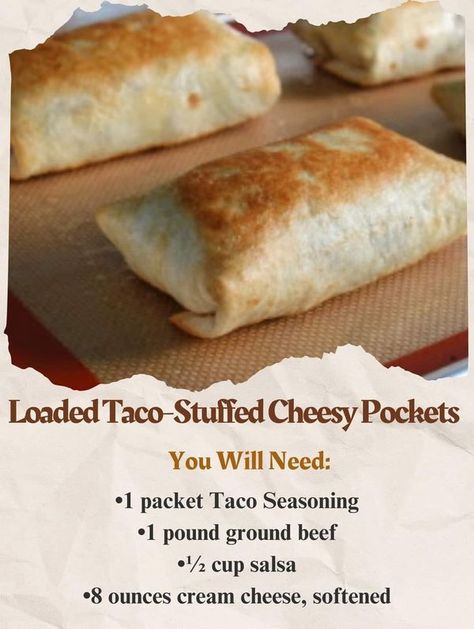 Taco Pocket Stuffed With Cheese, Loaded Stuffed Taco Pockets, Stuffed Taco Pockets, Taco Stuffed Cheesy Pockets, Loaded Cheesy Taco Pockets, Cheesy Beef Taco Pockets, Loaded Taco Stuffed Cheesy Pockets, Taco Pockets Tortillas, Loaded Cheesy Pocket Tacos