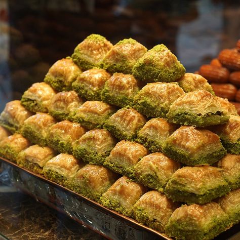 Baklava, Assorted, Mixed baklava, Turkish Baklava, Pistachio and Walnut filled Baklava Wedding Baklava, Baklava Wedding, Baklava Aesthetic, Turkish Pastries, Turkish Pastry, Homemade Baklava, Turkish Snacks, Turkish Recipes Desserts, Turkish Sweets