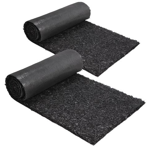 PRICES MAY VARY. RUBBER MULCH: Rubber mulch deters weed growth, but allows air, nutrients and water to pass through, increases tidiness and beauty of your outdoor space. TIME & EFFORT SAVER: Made from recycled thick rubber, this rubber mulch mat lasts for years and eliminates the need to buy and haul bulk mulch every year. An economical bulk-mulch alternative. DURABILITY: Heavy duty and long-lasting, this rubber mulch roll will not scatter or blow away, and can stand up to weather extremes, givi Mulch Pathway, Mulch Mat, Rubber Walkway, Black Rubber Mulch, Mulch Alternatives, Farm Supplies, Rubber Mulch, Texas Farm, Fake Trees