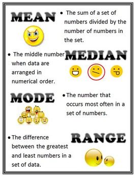 This file contains a poster to display in your classroom, as well as 9 assignment examples to use in your class while studying mean, mode, median, ... Mean Mode Median, Statistics Math, Mean Median And Mode, Math Charts, Math Anchor Charts, Math Tutorials, Gcse Math, Math Strategies, Math Help