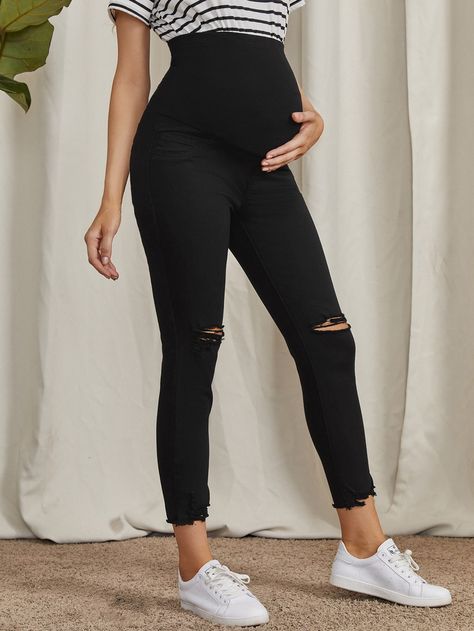 Maternity Clothes Jeans, Black Maternity Jeans Outfit, Fall Maternity Outfits Shein, Pregnant Jeans Outfit, Pregnant Outfits Casual, Fall Maternity Outfits Casual, Maternity Casual Outfits, Maternity Spring Outfits, Maturity Outfits