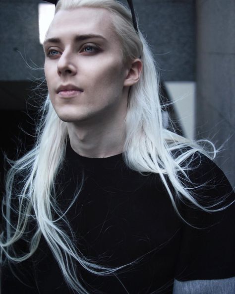 Valery Kovtun on Instagram @a_luminus Long White Hair Men, Valery Kovtun, White Hair Men, Trendy Bob Hairstyles, Long White Hair, Fashion Make Up, Character Inspiration Male, Aesthetic People, Long Hair Styles Men