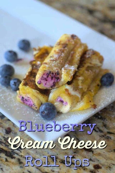 Blueberry Cream Cheese French Toast, Cream Cheese Roll Ups, Cream Cheese French Toast, Food Core, Packable Lunches, Cheese French Toast, Cheese Roll Ups, Cream Cheese Roll Up, Stuffed French Toast Cream Cheese