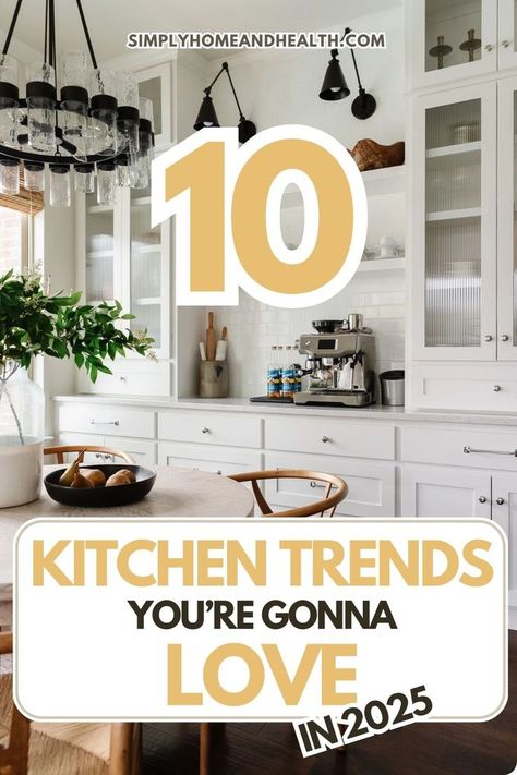 10 Kitchen Trends In 2025 that are going to blow up! Home decor | home decor ideas | room decor ideas | Kitchen Trends | Kitchen Decor Ideas Gen Z Kitchen Decor, Aesthetic Kitchen Decor Ideas, Awesome Kitchen Ideas, Home Accents Decorative, Popular Home Decor Trends 2024, Current Home Decorating Trends 2024, Home Decorating Ideas 2024, Spring 2025 Home Decor Trends, 2025 Home Trends Interiors