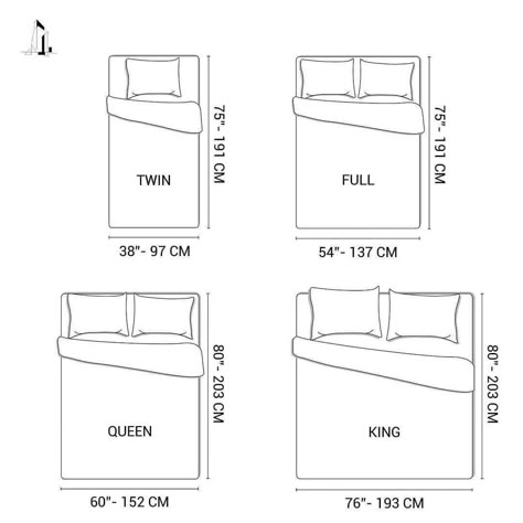 Bed Symbol Floor Plan, Bedroom Interior Design Sketch, Bed Design Drawing, Bed Sizes Measurements, Bedroom Dimensions Layout, Standard Bedroom Dimensions, Bed Elevation, Bed Sketch, Bedroom Measurements