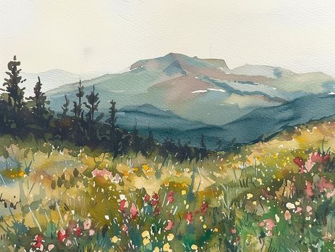 👀 Summer Flowers Painting Colorado Watercolor Art Print Rocky Mountains Landscape Wall Art Pine Print Wildflowers Artwork - multiple sizes to choose from 🌈 Title: "Rocky Mountain Summer Blooms" 🌈 Print from an original watercolor painting 🌈 Available in multiple sizes 🌈 Materials: High-quality matte paper 🌈 Shipping: Secure packaging with tracking 🌈 Sold unframed - framing required 🎯 Explore more art prints in our shop: https://www.etsy.com/shop/ArtPrintify 🎨 Experience the breathtaking Wildflowers Watercolor Painting, Wildflower Watercolor Painting, Colorado Watercolor, Watercolor Mountain Landscape, Mountain Watercolor, Mountains Painting, Mountain Summer, Mountains Landscape, Watercolor Mountains