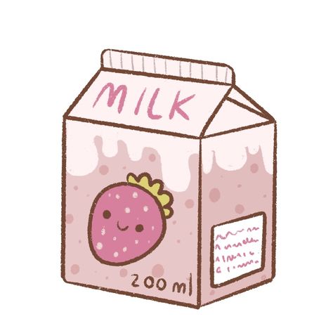 How to Draw a Strawberry Milk Carton - Easy for Kids How To Draw A Milk Carton, Milk Carton Doodle, Strawberry Milk Drawing, Milk Carton Drawing, Draw A Strawberry, Milk Drawing, Strawberry Milk Carton, Milk Cartoon, Strawberry Drawing