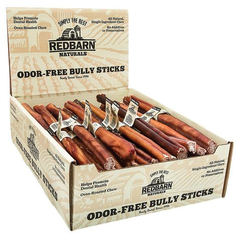 Redbarn Odor Free 12" Bully Sticks for Dogs (35-Count) Bully Sticks For Dogs, Dog Dental Health, Freeze Dried Dog Food, Protein Treats, Food Donation, Bully Sticks, Slow Roast, Raw Dog Food Recipes, Gluten Free Treats