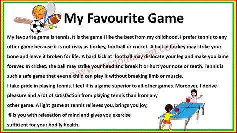 My Favourite Game Essay for Girl, My Favourite Game Essay Badminton, My Favorite Game Cricket Essay Writing, My Favourite Game Essay for Class 2, Paragraph on My Favourite Game Cricket, My Favourite Game Essay 200 Words, My Favourite Sport Football Essay My Favorite Sport Essay, My Favourite Game Essay, My Favourite Sport Essay, English Pronouns, Esl Writing, Writing Comprehension, Essay Writing Examples, College Essay Examples, Writing Examples