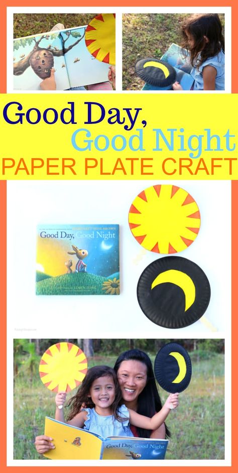 Movie Crafts, Paper Plate Craft, Night Kids, Childhood Art, Paper Plate Crafts For Kids, Library Inspiration, Goodnight Moon, Preschool Craft, Class Theme