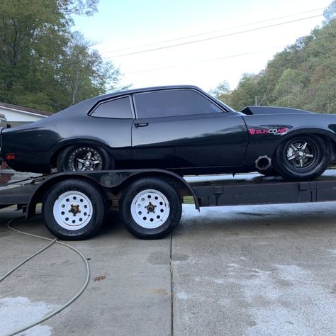 '71 Ford Maverick For Sale. Seen on the TV Show Street Outlaws New Orleans. Being sold as a roller. No motor or transmission. Street Outlaws Tv Show, Street Outlaws, Engines For Sale, Drag Racing Cars, Ford Maverick, Car For Sale, Dark Soul, Drag Cars, Ford Mustang Gt