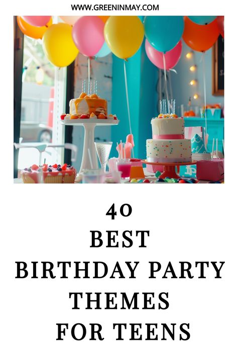 Looking to make your teen’s birthday party a hit? Here are some hit birthday party themes for teens. 12 Year Birthday Party Themes, Thirteenth Birthday Theme Ideas, Cute Birthday Themes For Teens, Theme For Teenage Party, 17th Birthday Party Themes, 13th Birthday Party Ideas Theme, Teen Birthday Party Ideas Themes, Teen Girl Birthday Party Themes, 17th Birthday Ideas Themes