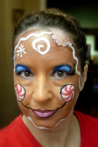 Gingy Gingerbread Man Face Paint, Gingerbread Man Makeup Look, Gingerbread Woman, Gingerbread Man Makeup, Ginger Bread Makeup, How To Paint A Gingerbread Face, Gingy Shrek Painting, Gingerbread Faces Painting, Gingerbread Man Canvas Painting