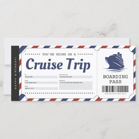 Free Printable Gift Certificates, Cruise Tickets, Travel Gift Ideas, Boarding Pass Invitation, Promo Flyer, Cruise Gifts, Printable Gift Certificate, Girlfriend Anniversary Gifts, Teacher Valentine Gifts