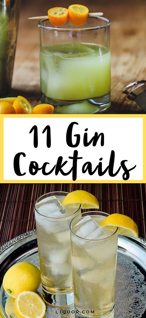 Lemon Gin Drinks, Coctails Recipes With Gin, Refreshing Gin Cocktails, Gin Drinks Summer, Dry Gin Cocktails, Gin Based Cocktails Recipe, Dry Gin Recipes Drinks, Lemon Gin Cocktail Recipes, Easy Gin Drinks Recipes