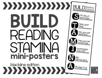 Build Reading STAMINA Mini-Posters (black, white, and gray shading only)Building reading stamina is pretty important for students (and teachers). Using the acronym for STAMINA to reinforce strategies with your class that will help them become successful readers.Each poster is approximately half of an 11 x 8.5 standard sheet of paper in landscape form. Building Reading Stamina, 2023 Classroom, Reading Stamina, Daily 5 Reading, Yellow Building, Building Stamina, Digital Divide, Divide And Conquer, Mini Posters