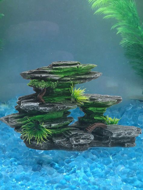 1pc Faux Mountain Design Tank OrnamentI discovered amazing products on SHEIN.com, come check them out! Aquarium Under Tv, Under Tv, Aquarium Supplies, Floating Plants, Easter Party Decor, Fish Aquarium, Tanked Aquariums, Mountain Designs, Aquarium Decor