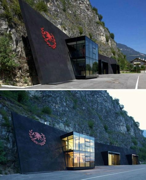 Fire station in Italy looks like a villain hideout! "Looks like" Villain Hideout, Evil Villains, Living Modern, Scary Places, Random Pictures, Super Villains, Fire Station, That Way, Funny Dogs