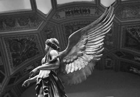 An Angel, We Heart It, Angel, Lost, Statue, Black And White, White, Black, Art