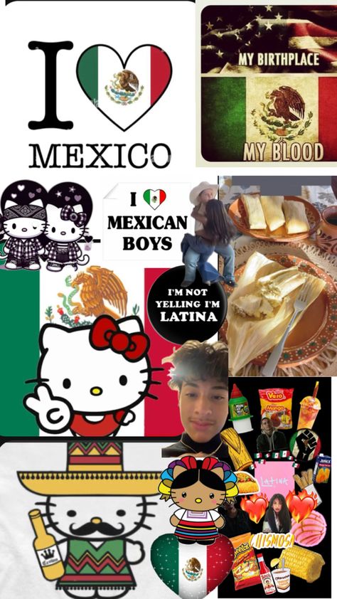 Mexico Profile Picture, Hispanic Culture Aesthetic, Wallpapers Mexican, Mexican Collage, Latina Wallpaper, Crafts When Bored, Carla Core, Mexican Board, Mexican Wallpaper