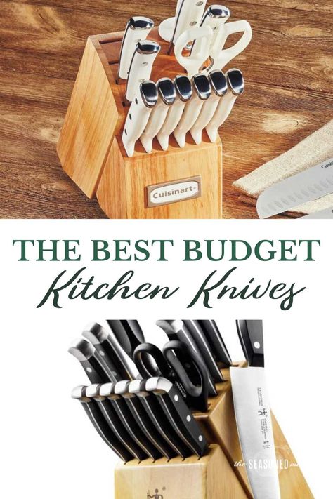 Discover our picks for the best budget kitchen knives! From chef knives to affordable sets, there's a budget option for your culinary needs. Best Knife Set, Best Kitchen Knife Set, Kitchen Knives Set, Kitchen Technology, Kitchen Knife Set, Budget Kitchen, Kitchen Counter Decor, Chef Knives, Knife Set Kitchen