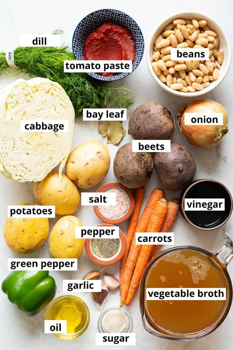 Instant Pot Borscht, Green Borscht Recipe, Green Borscht, Vegetarian Borscht, Salt And Vinegar Potatoes, Borscht Recipe, Beet Soup, Carrot Greens, Root Vegetables